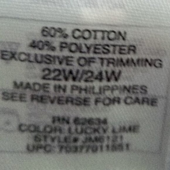 ---  Lime Green Polo Shirt 22 Wide - Picture 4 of 4